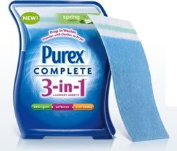purex complete 3-in-1 laundry sheets