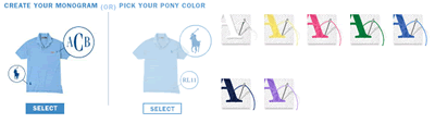 Ralph Lauren Create Your Own Polo shirt steps