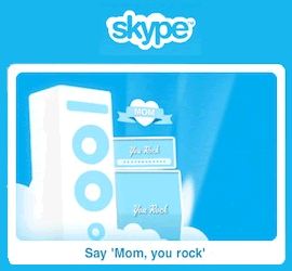 Skype Mother's Day messages