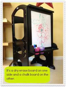 The Learning Tower - Art Easel dry erase and chalk board