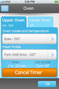 GE Wall oven Brillion mobile app