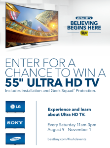 Best Buy Ultra HD TV In Store Events