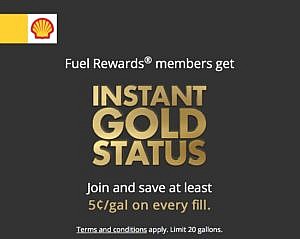 Shell Fuel Rewards gold status